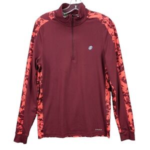 SB Tech Activewear Men's Small Long Sleeve Shirt Cool Play Training Camo 1/4 Zip